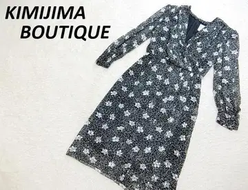 키미지마 부티크 올 패턴 카슈쿨 원피스 화이트 블랙 13