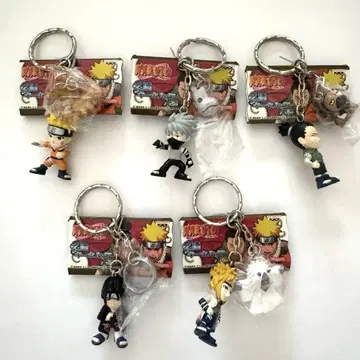 NARUTO 나루토 2단 키링 전 5종 컴프 세트