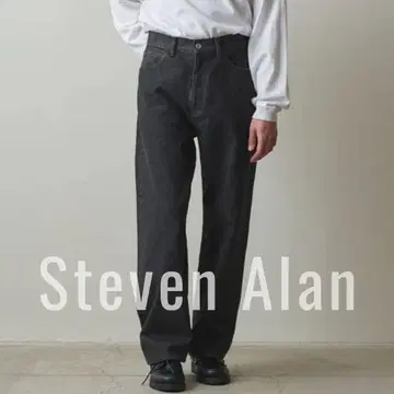 스티븐 앨런 데님 배기 테이퍼드 블랙 32inch 새상품급