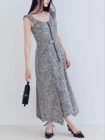 LILYBROWN 코르셋 디테일 데님 원피스