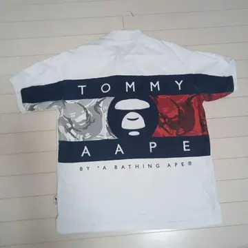 TOMMY AAPE 피케 셔츠 L 사이즈 화이트