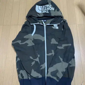 THE NORTH FACE 카모 패턴 풀 집업 후드티 M