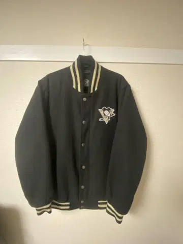 빈티지 블랙 바시티 자켓