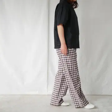 그랑마마도터 / 체크 무늬 / 린넨 팬츠
