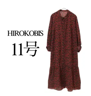 HIROKOBIS 꽃무늬 롱 셔츠 원피스 11호