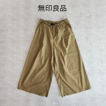무인양품 MUJI 가우초 팬츠 와이드 팬츠 루즈핏 허리밴딩 L