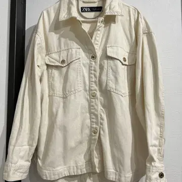 ZARA 아이보리 셔츠 자켓 S 사이즈