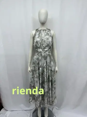 rienda 홀터넥 개더 플레어 원피스