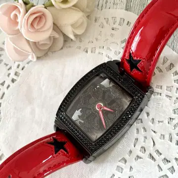 [레어] Anne Coquine 앙코키뉴 손목시계 토노 블랙 레드