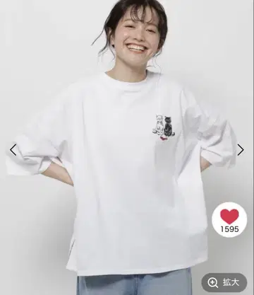 wiggle wiggle 오버 사이즈 T셔츠 화이트