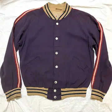50s vintage BUTWIN 칼리지 코튼 개버딘 바시티 자켓