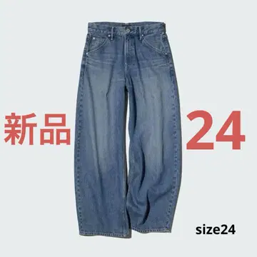 새상품 UNIQLO 배기 커브 청바지 24인치 유니클로