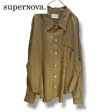 supernova. 긴팔 빅 셔츠 레이온