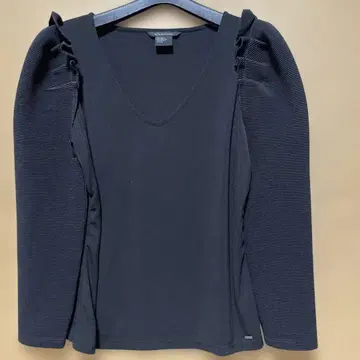 빅 사이즈 Armani Exchange 블랙 V넥 상의 XL