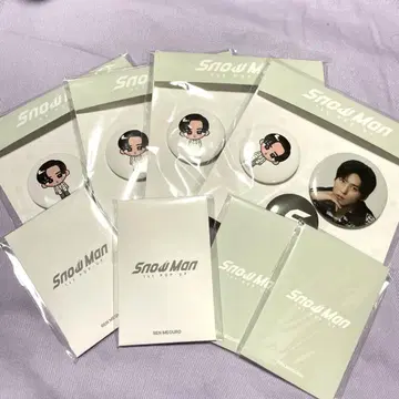 SnowMan 메구로 렌 서울 팝업 스토어 캔뱃지 트레이딩 카드 세트