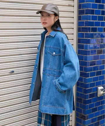 2024AW 빅 데님 자켓 데님 인디고 커버올 사이즈:F
