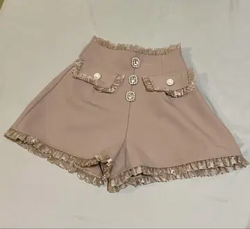 로지타 하프 팬츠 숏팬츠 비쥬 프릴 핑크