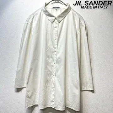 레어 JIL SANDER 고급 플레어 디자인 7부 소매 페플럼 셔츠