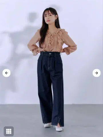 Cohina 코히나 턱 디자인 하이웨스트 데님 팬츠 - regular