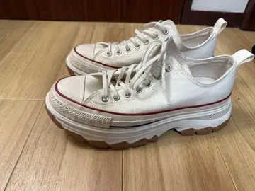 CONVERSE 키높이 신발 신장 6cm 업 화이트 통굽 스니커즈