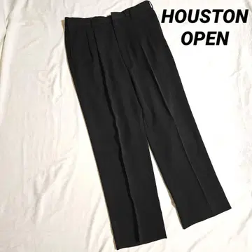[ HOUSTON OPEN ] 골프웨어 팬츠 센터 프레스 깔끔한 블랙