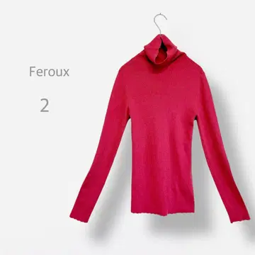 [ Feroux ] 터틀넥 리브 니트 슬림핏 비비드 컬러