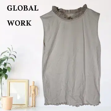 zB722 [ M ] GLOBAL WORK 모크넥 티셔츠 슬리브리스