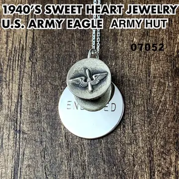스위트하트 주얼리 US ARMY 모자 실버 빈티지 목걸이 1