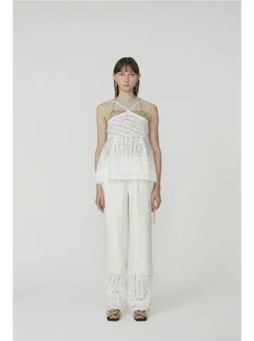 Eaphi Switching Lace Peplun Tops