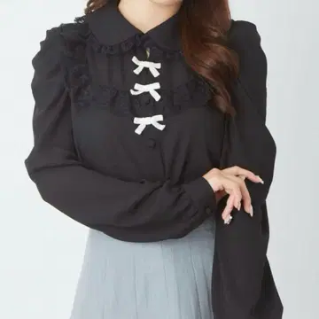 Ank Rouge 발레 코어택 블라우스