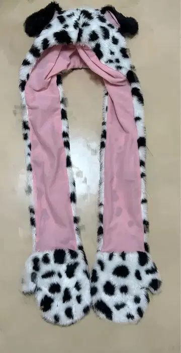 달마시안 패턴 머플러 캡