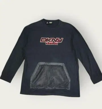 DKNY ACTIVE 90s 로고 나일론 포켓 롱 T셔츠 S 블랙