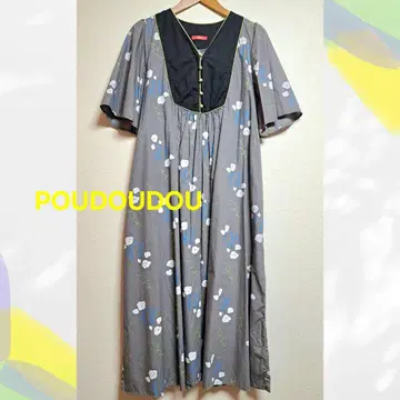 [ POUDOUDOU ] 꽃무늬 맥시 길이 루즈핏 원피스 가을 나추란