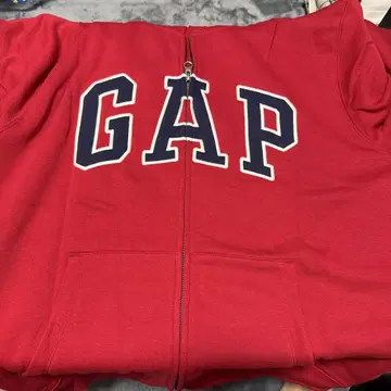GAP 레드 집업 후드티 M
