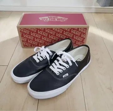 VANS 오센틱 가죽 블랙 US 규격 천연 가죽 44