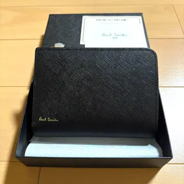 Paul Smith 레어 지퍼 스트로레인 접이식 지갑 거의 미사용 블랙