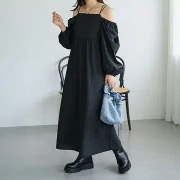 Kastane 자카드 롱 원피스