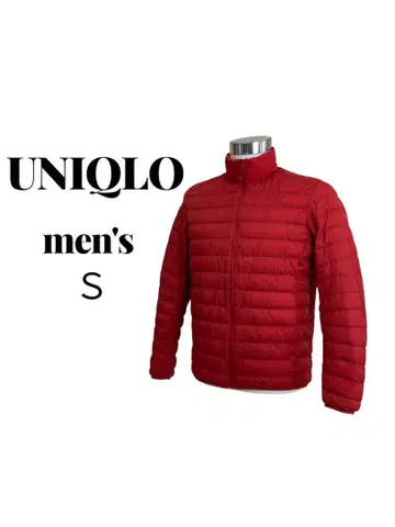 유니클로 울트라 라이트 다운 남성용 S 빨간색 레드
