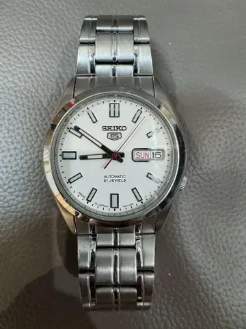 SEIKO 자동 와인딩 손목시계 화이트 7S26-03B0