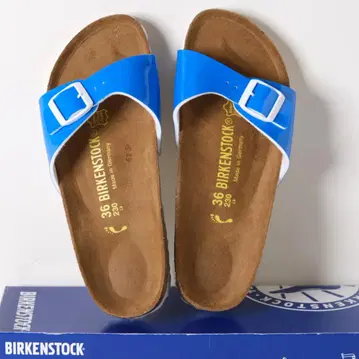 [ 새상품 ] BIRKENSTOCK 36 마드리드 페이턴트 네온 블루
