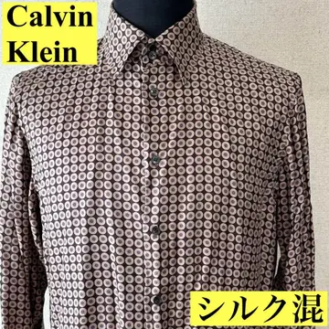 Calvin Klein 캘빈클라인 실크 혼방 프린트 셔츠