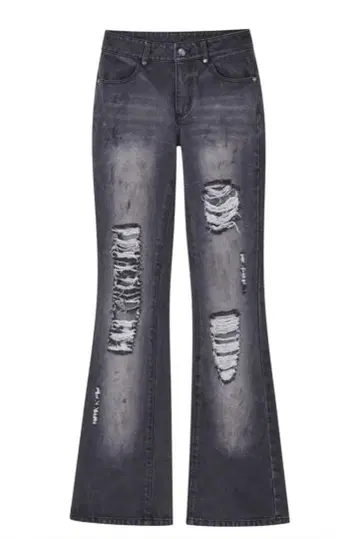 andwang Dameged wash 데님 pants