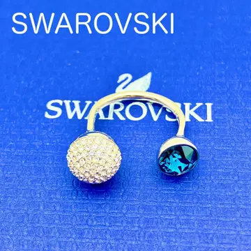 스와로브스키 반지 11호 블루 크리스탈 파베 새상품급