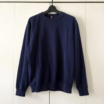 유니클로 UNIQLO 올드 유니클로 그레이 택 맨투맨 네이비