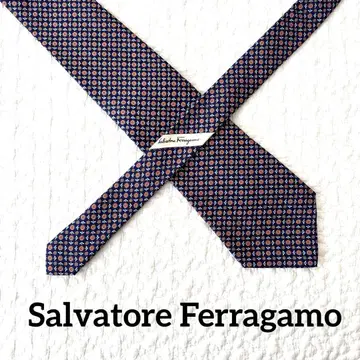 Salvatore Ferragamo 넥타이 체크 작은 물고기 별 태양