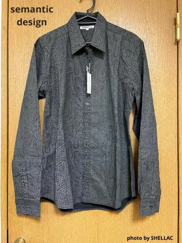 semantic design 리얼 섀도우 아나콘다 블랙 셔츠