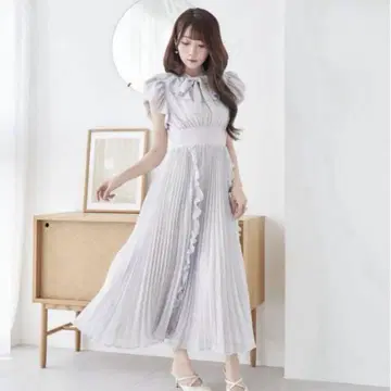 rosemuse chiffon pleated dress