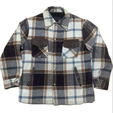 60s 70s JCPenney 미국 빈티지 체크 울 자켓