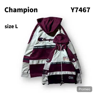 [ 즉시 구매 OK ] champion 후드티 후디 사이즈 L 와인 레드
