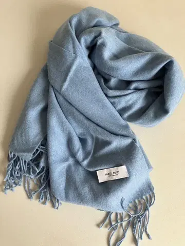 matti totti 100% 캐시미어 스톨 스카이블루